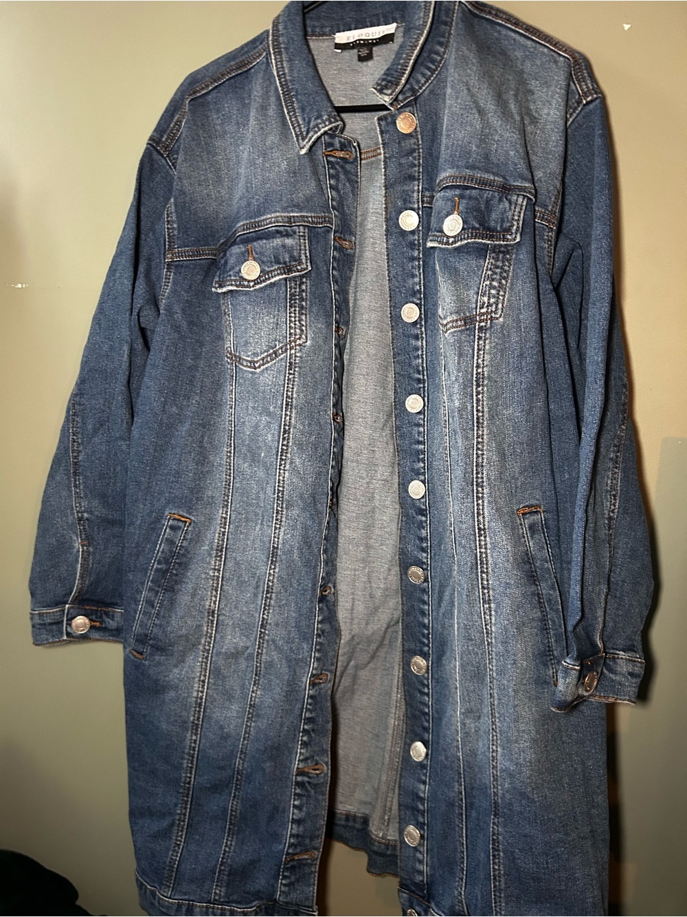 Eloquii long denim jacket